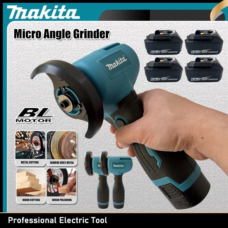 Mini smerigliatrice angolare Makita 12V 19500 giri/min, utensile elettrico portatile ricaricabile senza fili per smerigliatura, lucidatura e taglio