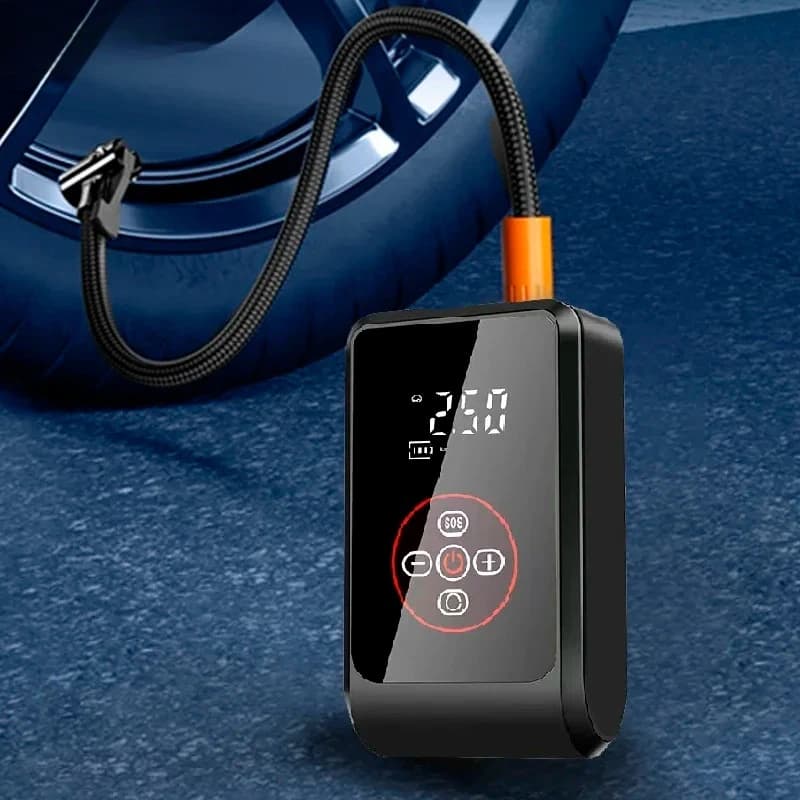 Pompa d'aria per auto Display digitale Ricarica wireless Pompa per pneumatici 150PSI con schermo LCD per barca portatile per moto con sfera per bici
