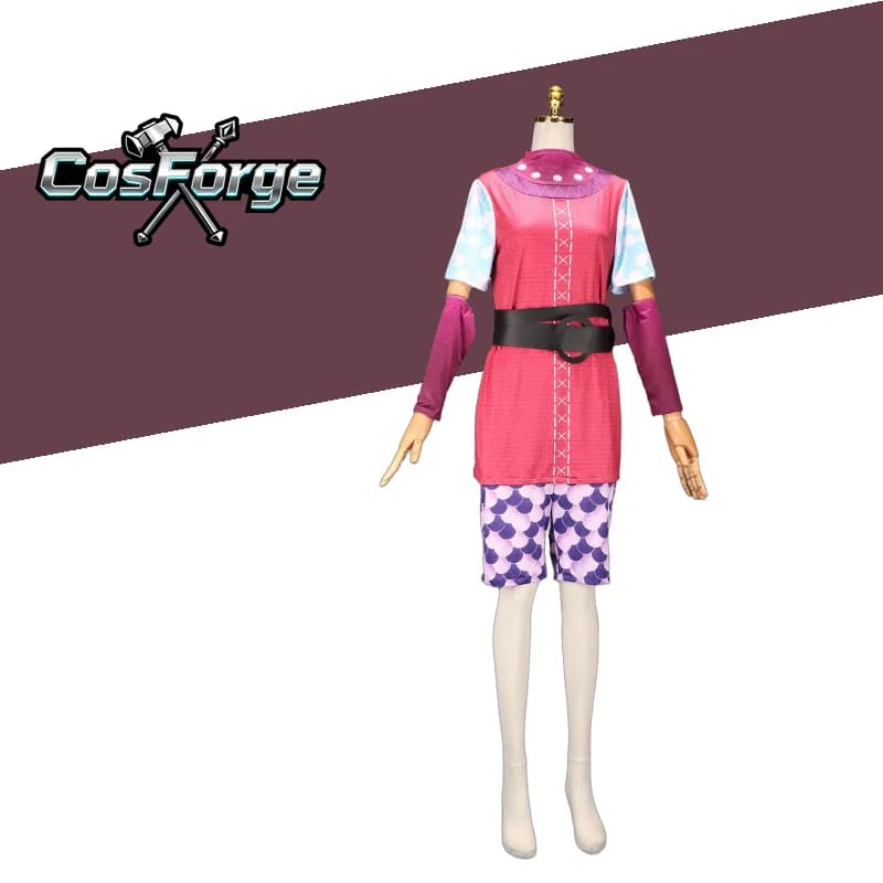 Nimona Punk Medieval Cosplay Costume - Stage Performance Pink Suit Belt Wigs Christmas Halloween Party Roleplay