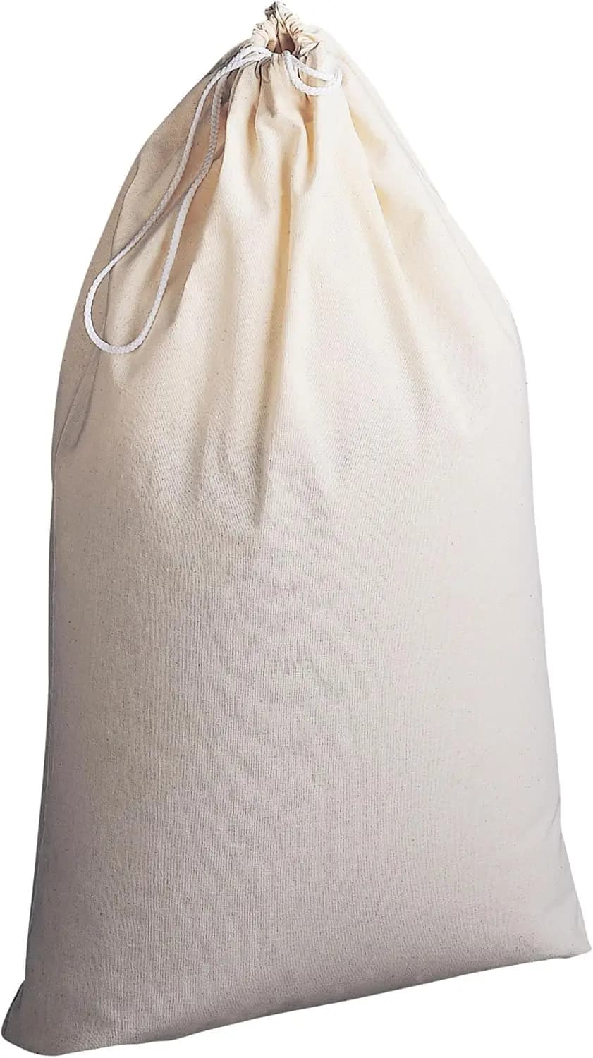 Large Cotton Boiler Bag with Cordoncino Closure, Washable in Washing Machine, Breathable and Foldable for Versatile Use