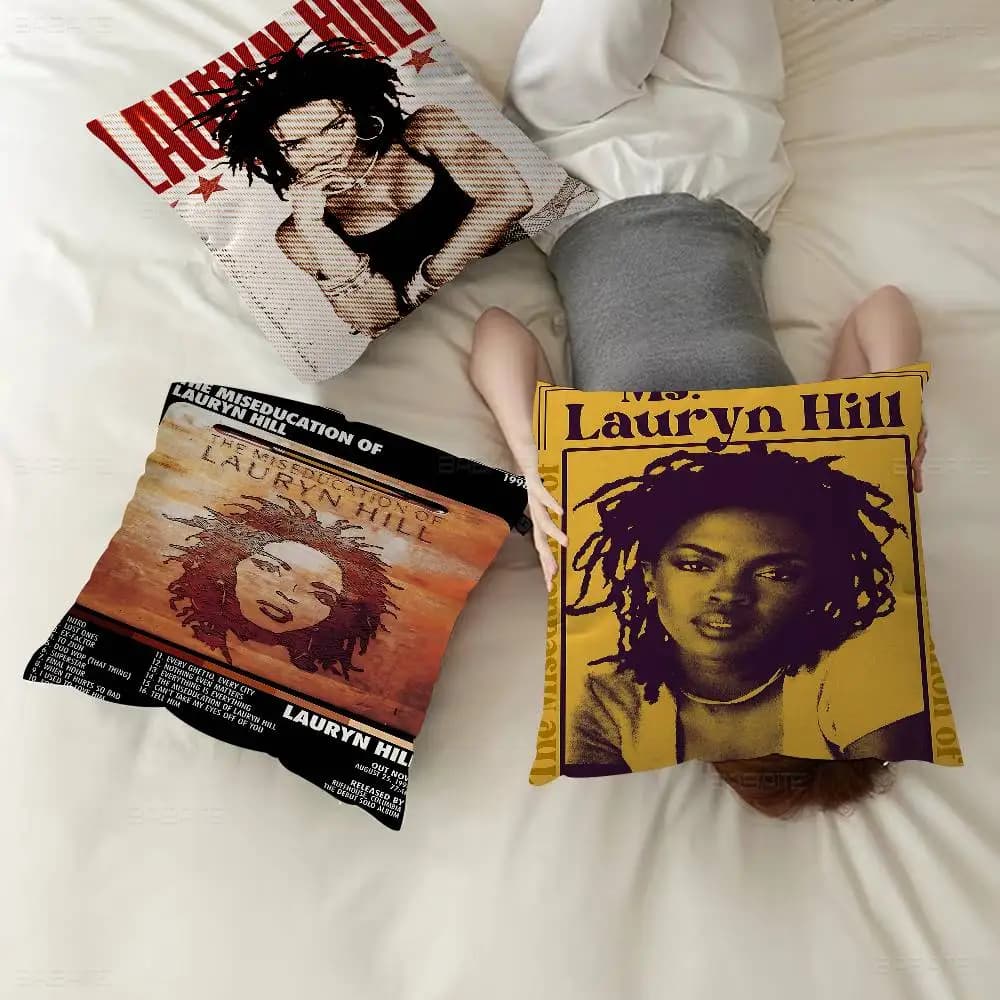 L-lauryn H-hill Fodere per cuscini anime, decorazioni per divano, stampa fronte-retro, in peluche corto, simpatiche fodere per cuscini