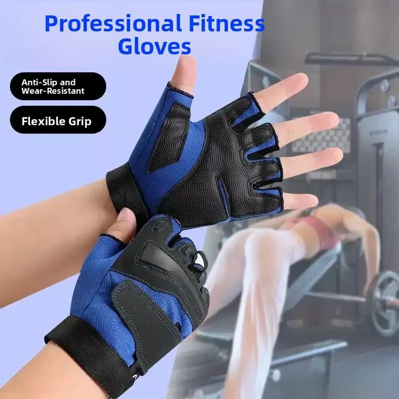 Unisex Gym Gloves Mezze Dita Anti-Slip Resistant to Cycling, Tactical Training, Traditions and Outdoor Sports