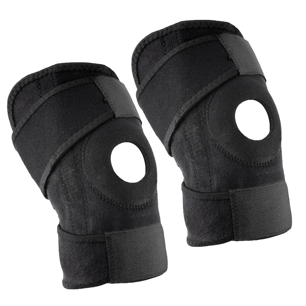 2 Pezzi Ginocchiera di Supporto Regolabile con Stabilizzatore Rotula per Corsa, Escursionismo, Basket, Tennis, Squat, Artrite, Lesioni al Menisco