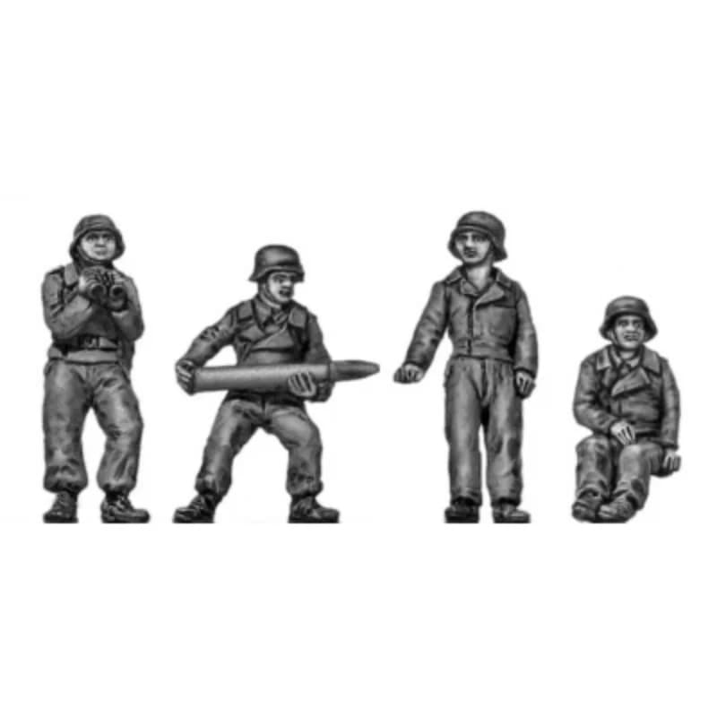 Kit modello figura in resina pressofusa in scala 1/72 WWII tedesca Panzer Jaeger Crew 4 figure non verniciate