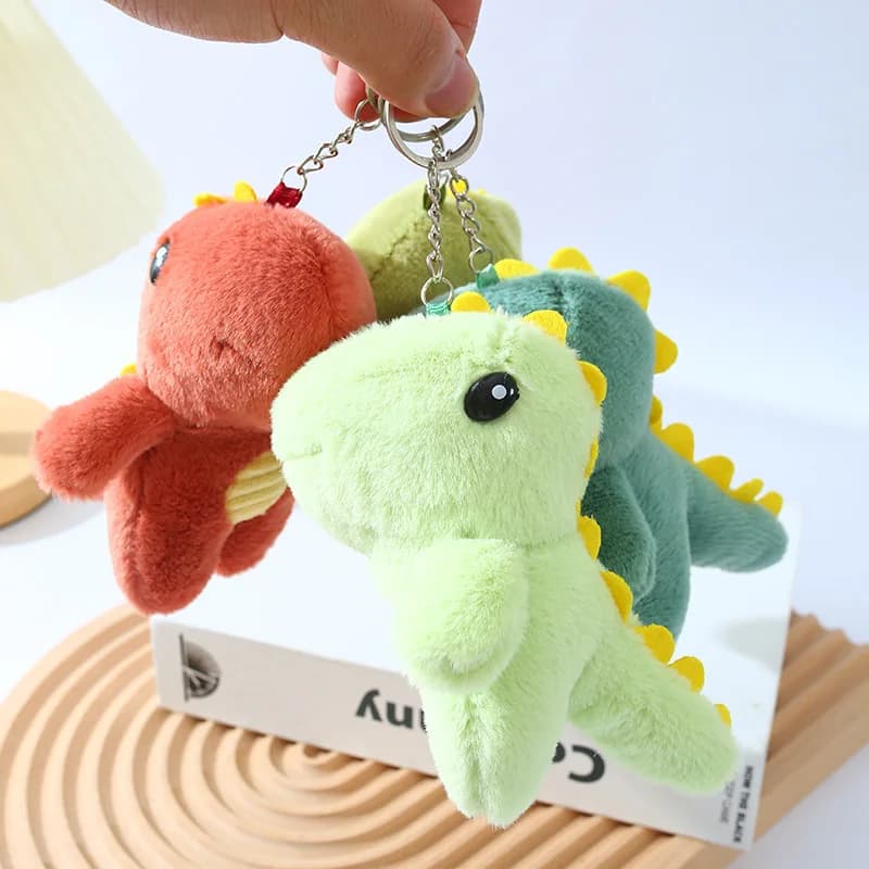 Toy Plush Cute Dinosaur Cartoon Keychain Couple Small Gift Bag Pendant Accessories Doll Keyring Backpack Plush Doll Toy llaveros