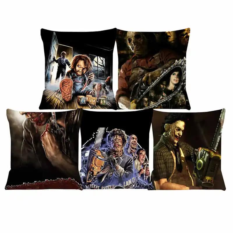 Fodera per cuscino super morbida Film horror 45X45 Cuscino per sedie Cuscini decorativi per la casa per divano Fodera per cuscino SJ-217