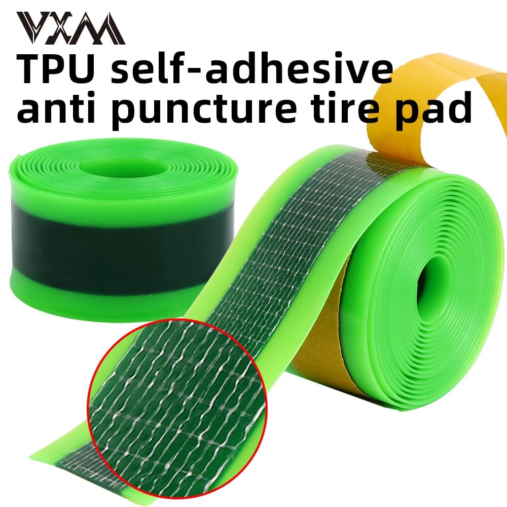 VXM Self-adhesive TPU Filament In Glass Fiber Anti-Puncture Air Camera Pneumatic Pad 1 pcs Anti-Puntura Street Bicycle Guard Part