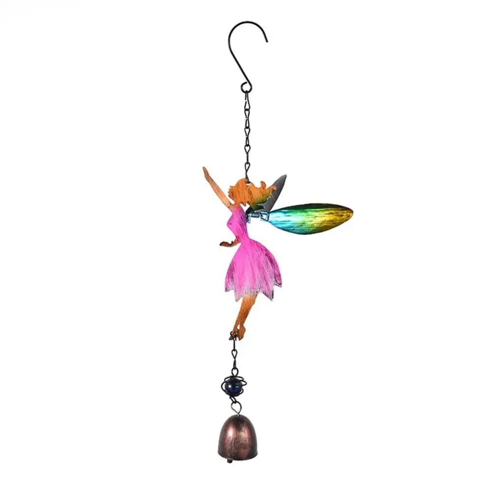 Exquisite Retro Fairy Angel Wind Chimes Handmade Hanging Fairy Wind Bell Colored Iron Metal Windchimes Balcony