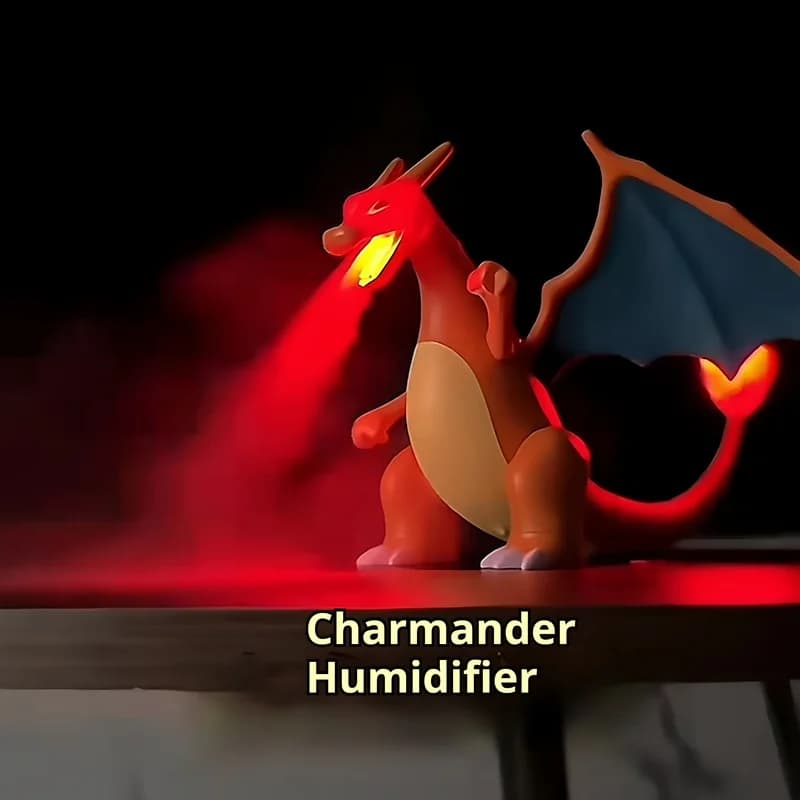 Cartoon Charmander Humidifier Articulated Action Figures Portable Electric Model Spray Tide Play Acousto-Optic Toys Gift
