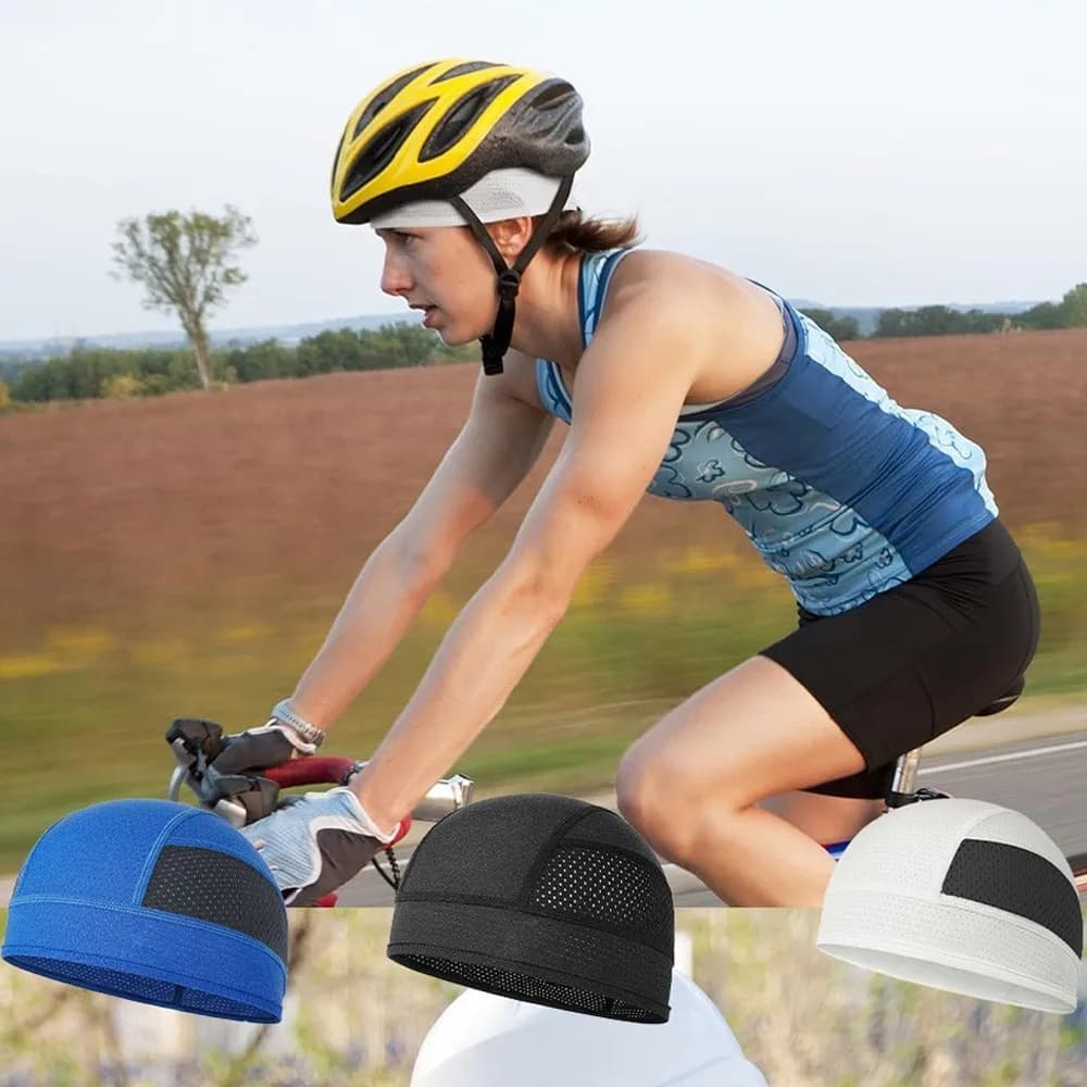 New Breathable Inner Hat for Helmet, Quick Drying Simple Cap, Absorbent Network Hat for Men