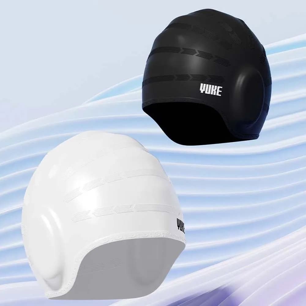 Headsets Elastic Swimming Headgear Thicken Design Solid Color Snorkeling Cap 3D Fit Sunscreen Diving Hat Shower