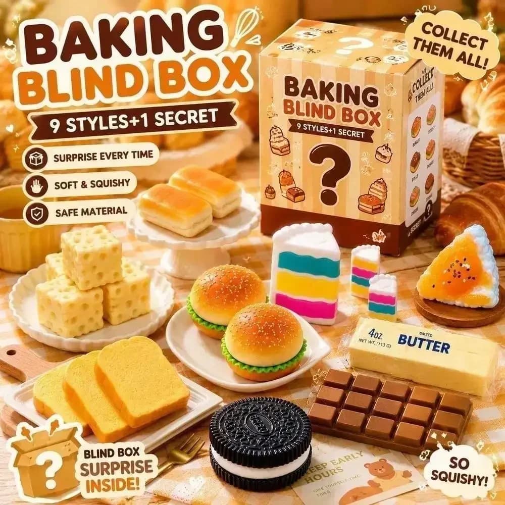100++Textured Squishy Blind Box 3D Texture Slow Rising Rich Hand Feel Stress ToyDesk toyMystery blind bag
