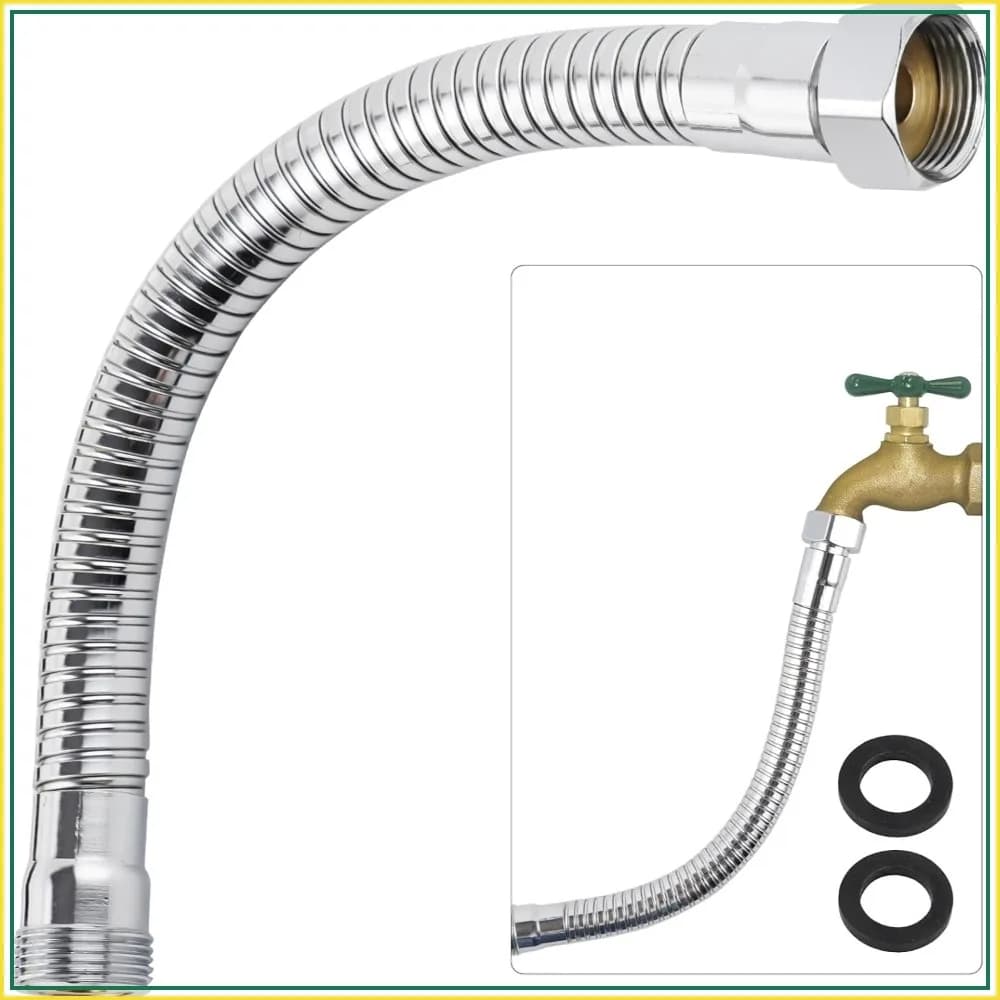 Solid Brass Swivel Hose Protector, 3/4" Female Male Thread, Flexible Garden Hose Extension, Kink Proof
