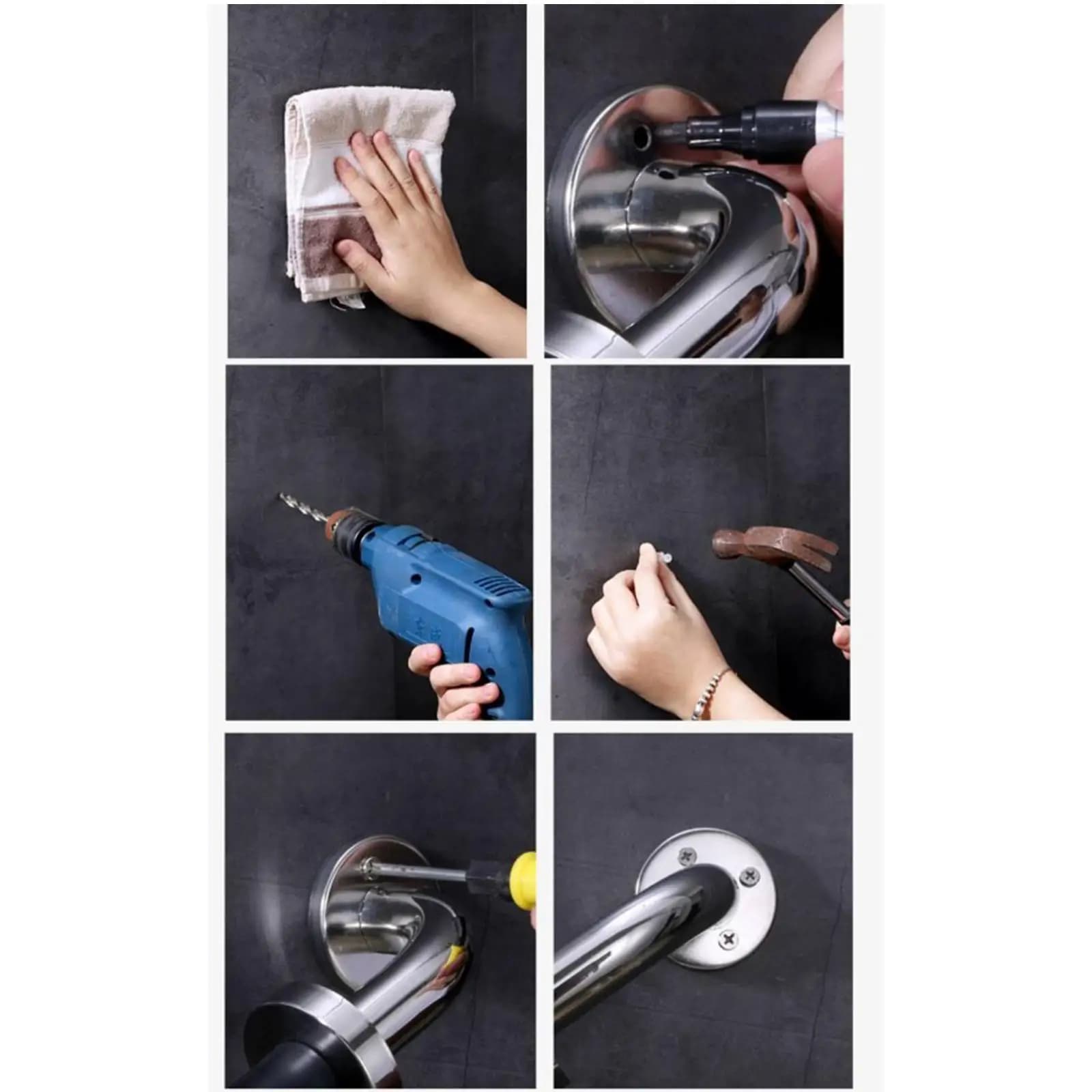 Grab Bar Stainless Steel Bathroom Bathtub Grab Hand Rail Towel Bar handle for door