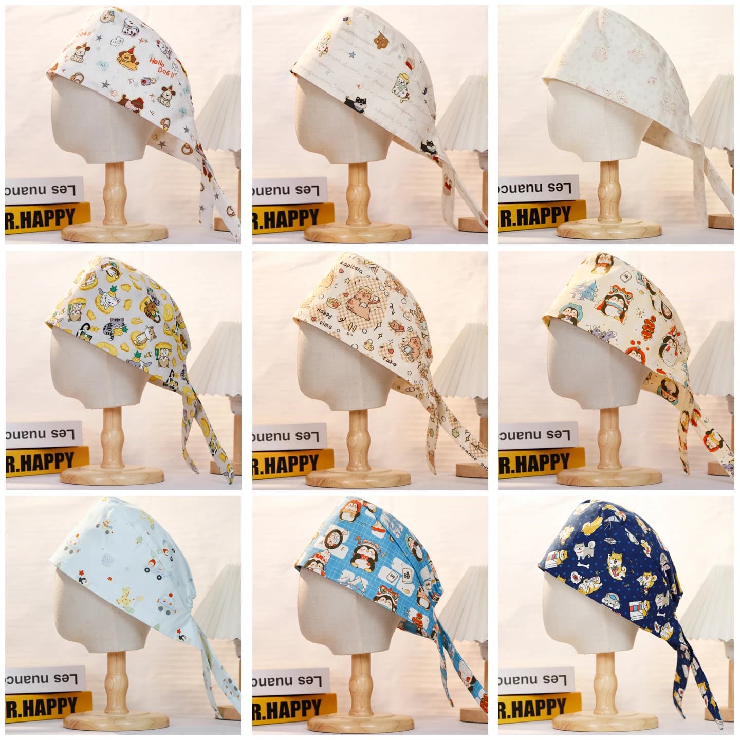 Nuovi Cappelli Chirurgici Stampati 2026, Berretto Regolabile per Toelettatura Animali, Cappello da Lavoro per Agenzie, Berretto Infermieristico con Stampa Leopardata M1251