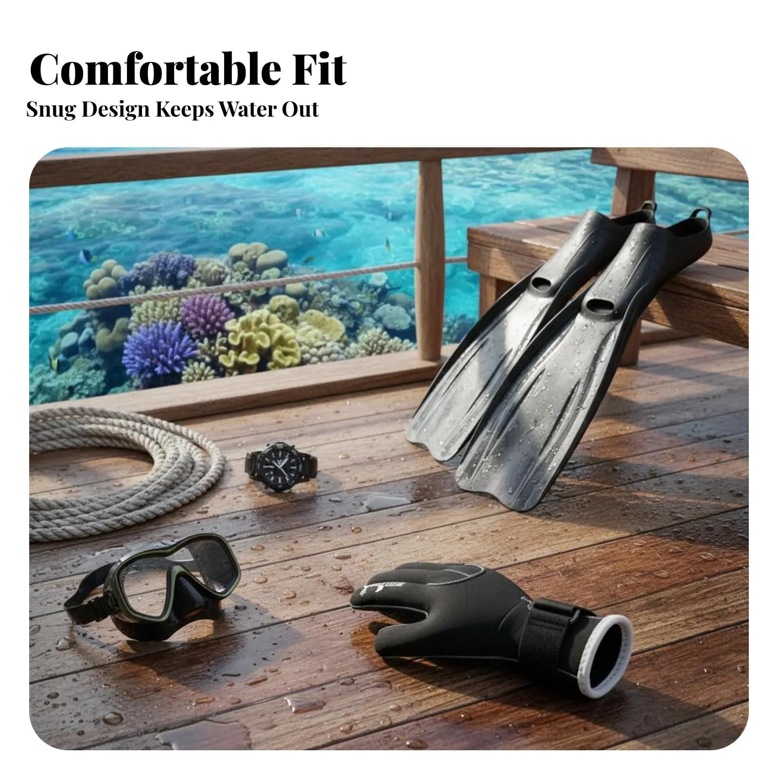 Guanti da Immersione in Neoprene 3mm, Resistenti ai Tagli e Durevoli per Snorkeling, Kayak e Nautica