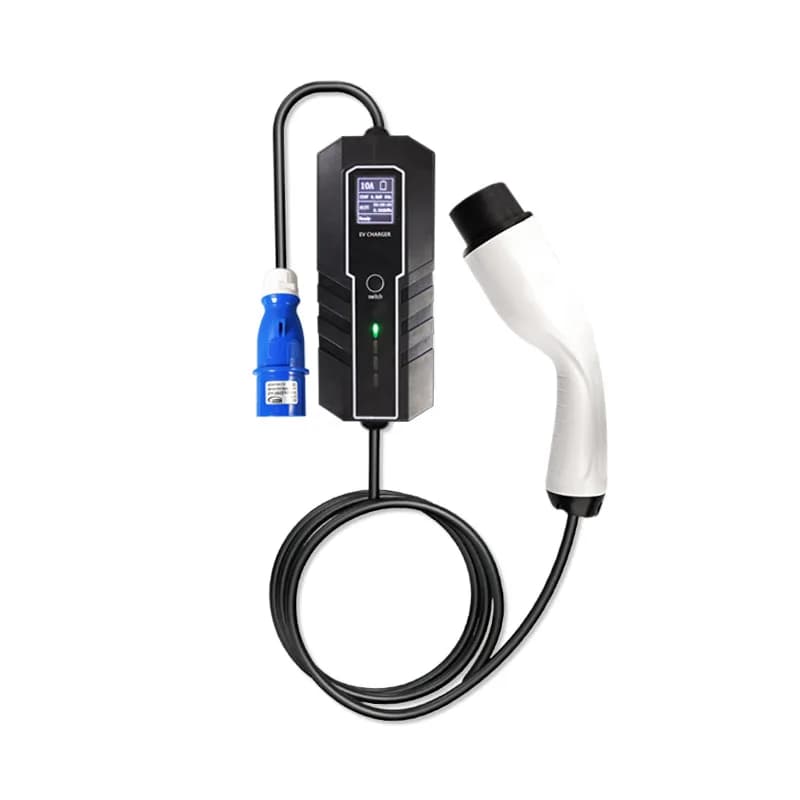 Caricatore per auto elettrica di tipo 2 Caricatore EV regolabile a 5 velocità Cavo di ricarica con spina europea per veicoli elettrici