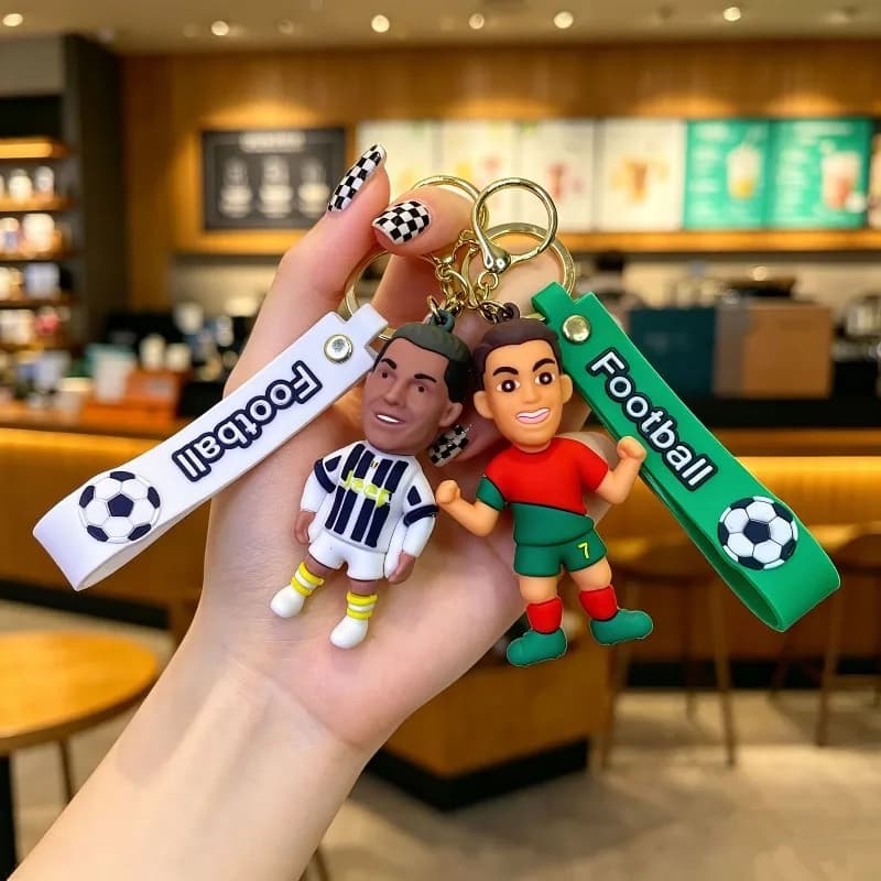 Football Star CR7 Keychain Backpack Car Pendant Keyring Decorative Accessories Fans Collect Birthday Gifts