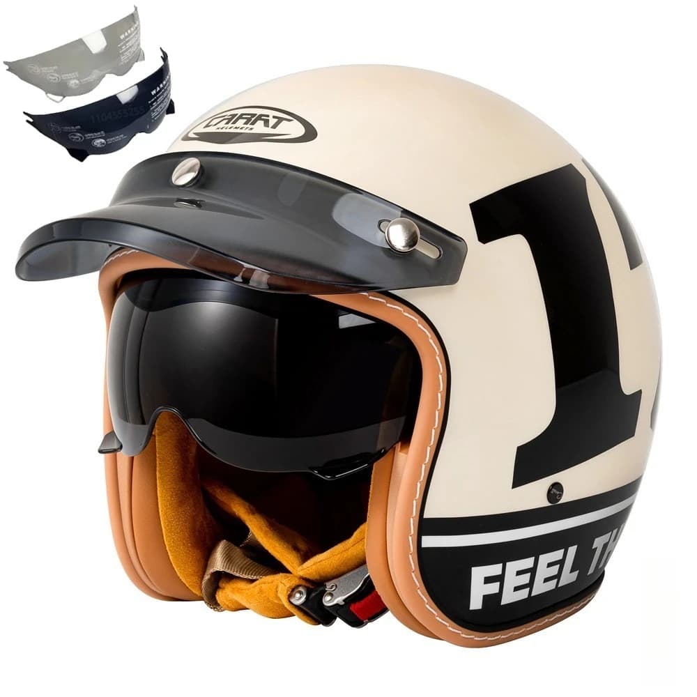 Casco moto Casco aperto per uomo Donna Capacete De Moto Materiale ABS Attrezzature moto Certificazione DOT