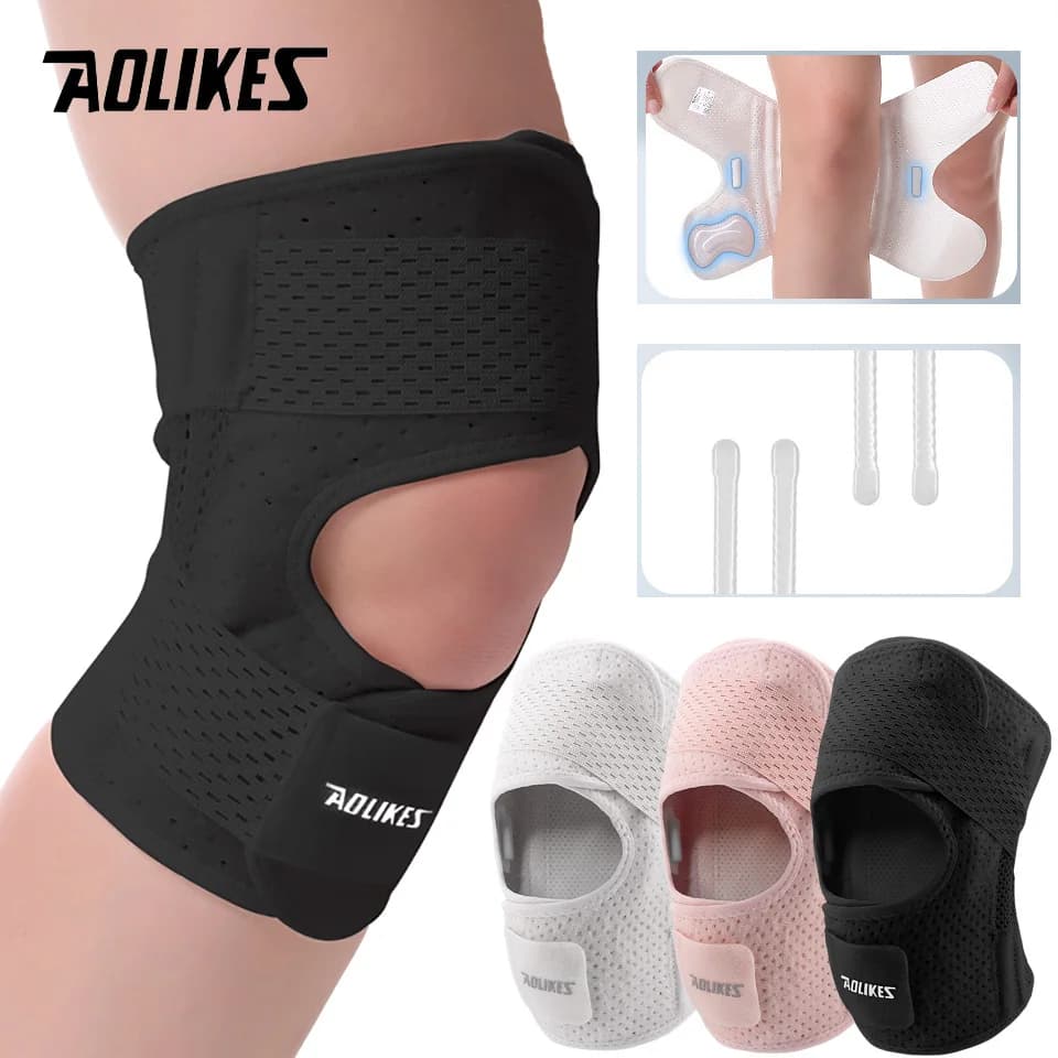 GTUBIKE 1PCS Ginocchiera sportiva Ginocchiere pressurizzate Supporto per ginocchio Protezione per articolazioni Attrezzatura fitness Protezione per tutore per recupero infortuni