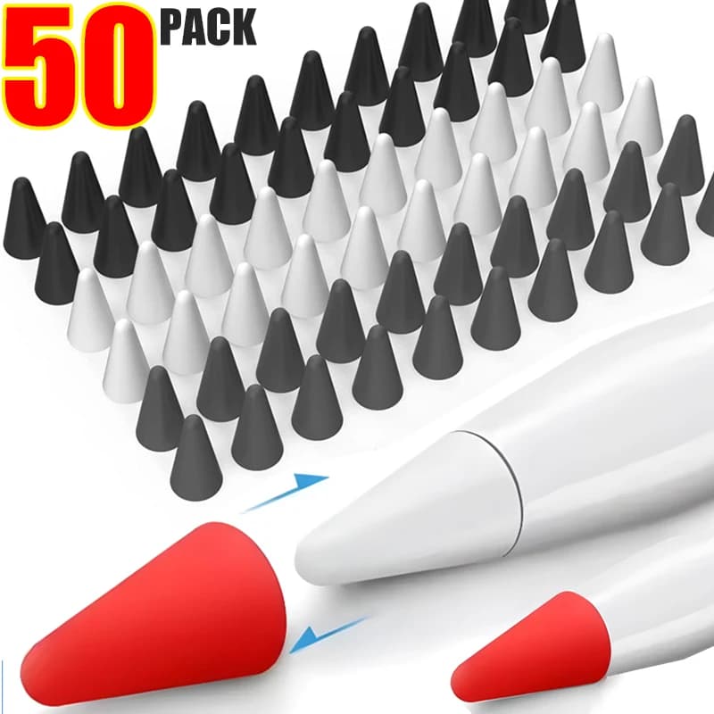Custodia protettiva in silicone morbido con punta a matita per Apple Pencil 1a 2a generazione Pennino Touch Screen Penna stilo Pennini Cap per IPencil 1 2