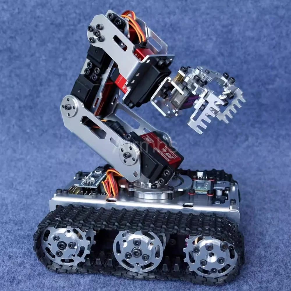 Metal mobile tank frame with robotic arm Artiglio Robot Car Arduino 20KG Digital servomotor Competition of DIY creator