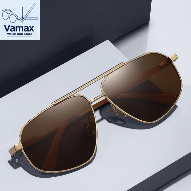 VAMAX Occhiali da sole da aviatore polarizzati da uomo Protezione UV Multi-Poligono Guida