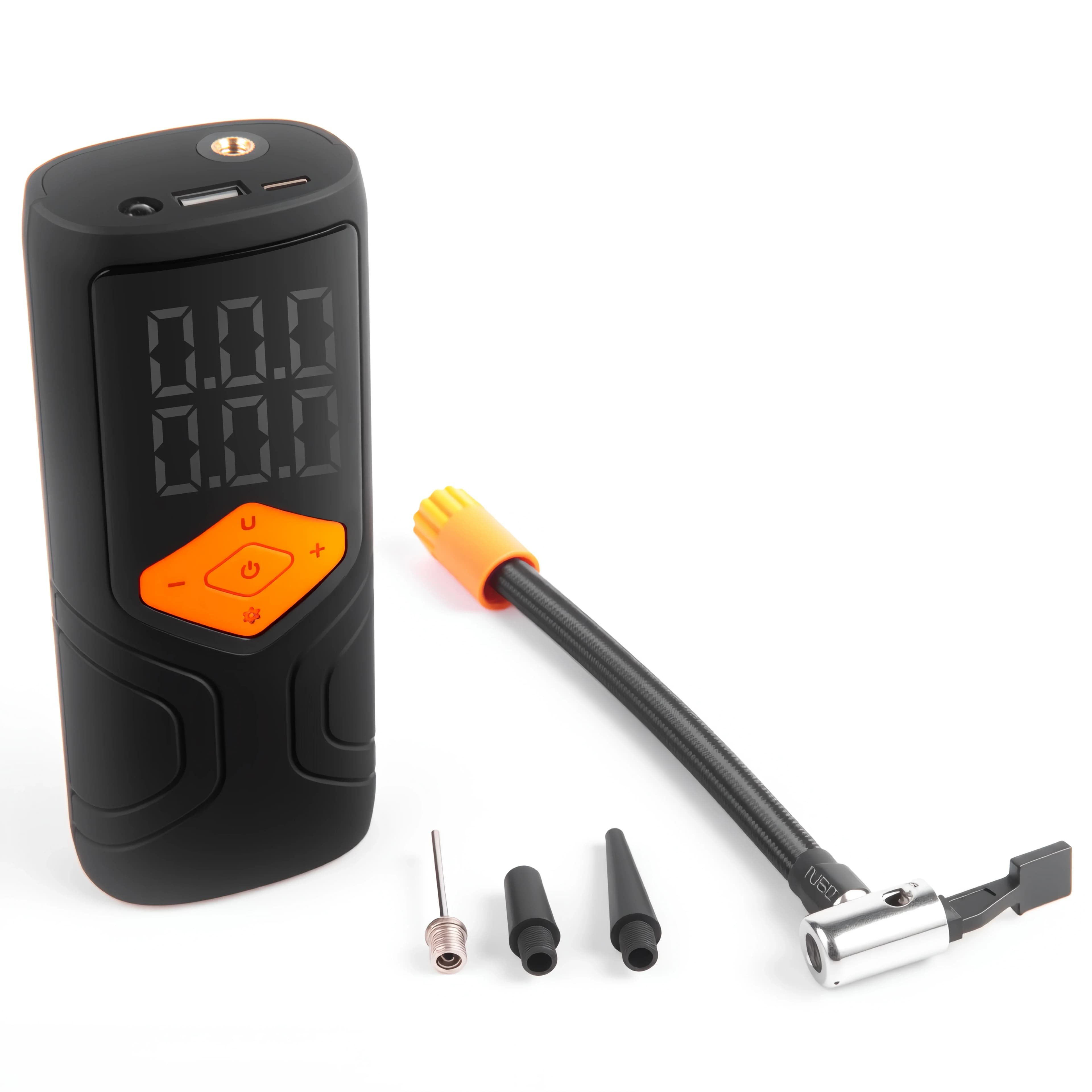 Compressore d'aria portatile per gonfiaggio pneumatici con pompa d'aria intelligente da 150 PSI con manometro digitale per palla da moto per bici da auto