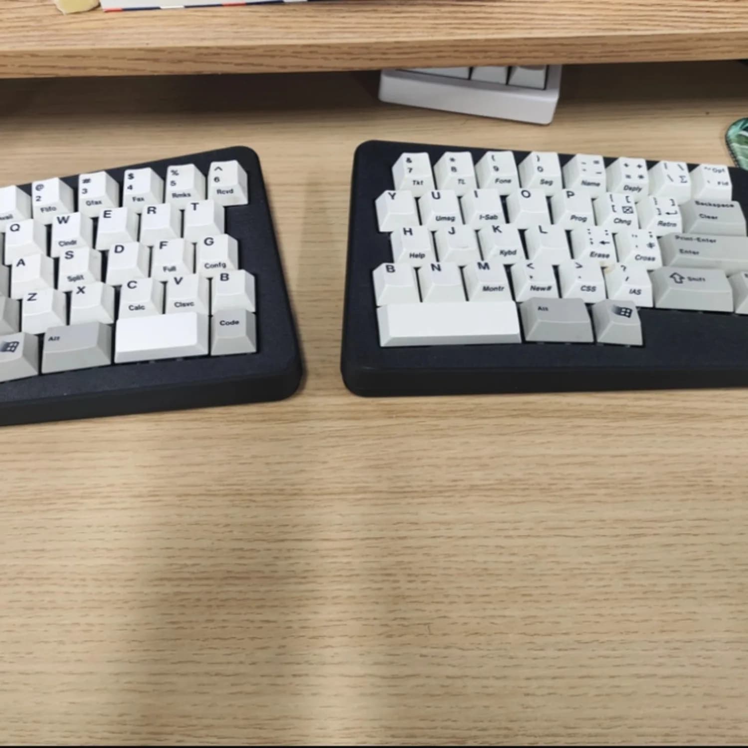 WHHKBALICE Wireless Split Mechanical Keyboard 2.4G Ergonomic Sloped Hot Swappable VIAL Programmable for Gaming Accessories
