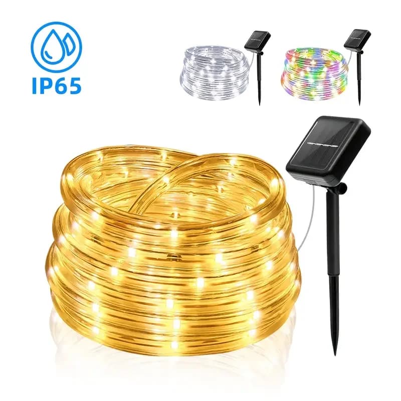 7m/12m/22m/32m Solar LED String Light Esterno Impermeabile Decorazioni da giardino Luci Ghirlanda di nozze Corda solare Lampada da fata