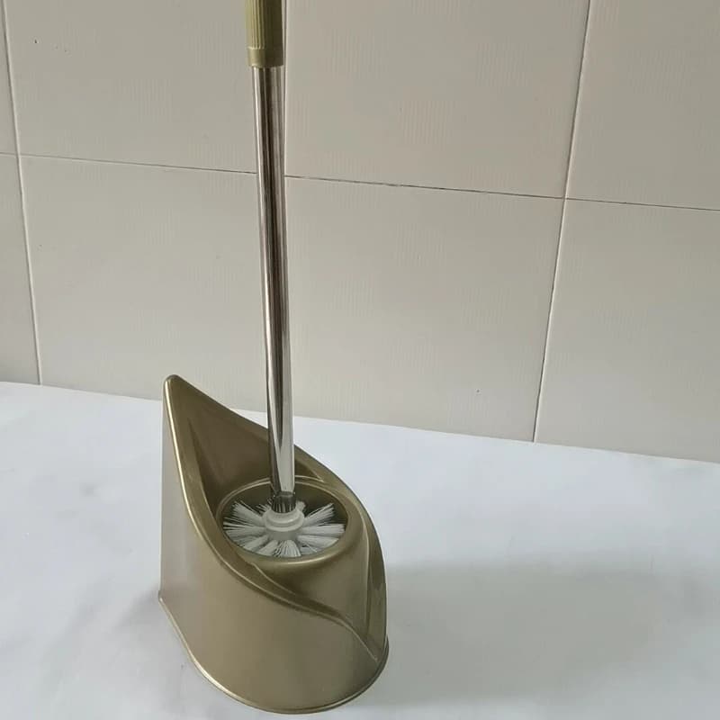 Set Porta Scopino WC in Acciaio Inossidabile con Supporto, Antiruggine, Montaggio a Parete, Strumento Igienico per la Pulizia del Bagno, per Uso Domestico e Alberghiero