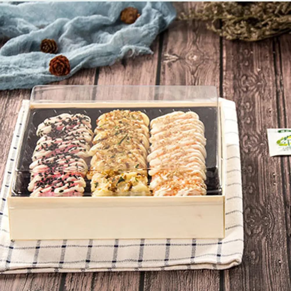 Set di 5 Contenitori Portatili per Sushi con Coperchio Ermetico, Scatole Bento per Sashimi, Pranzo, Casa, Scuola, Picnic, Stile Giapponese