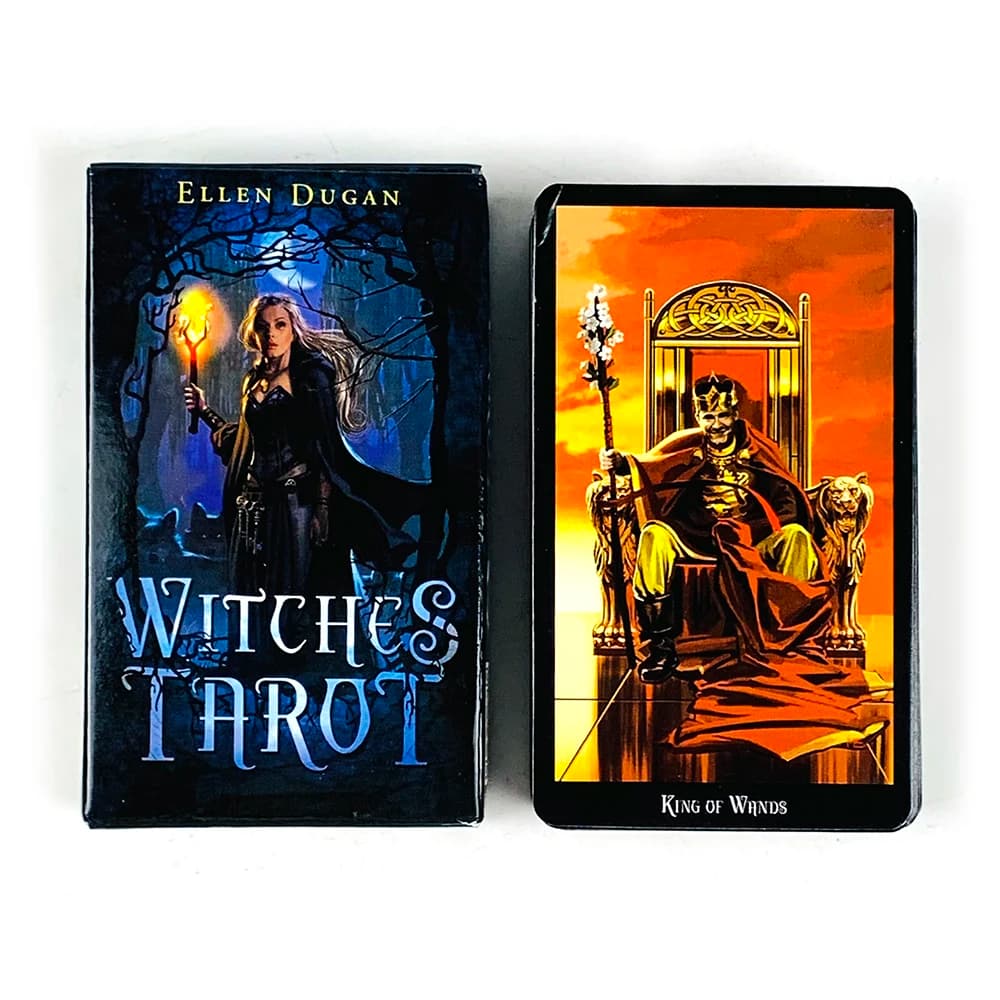 Hot-Selling Witches Tarot Cards A 78 Deck Oracle English Visions Divination Edition Borad Playing Games For Women Girls