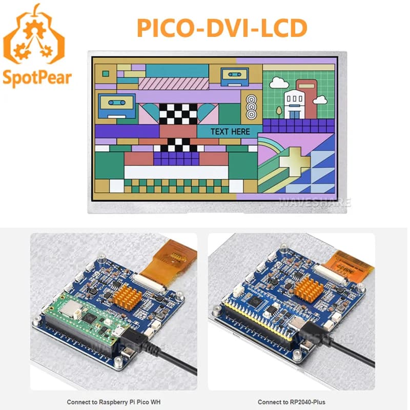 Modulo LCD DVI da 7 pollici Raspberry Pi Pico Modulo display da 10,1 pollici Risoluzione schermo IPS 1024×600 pixel