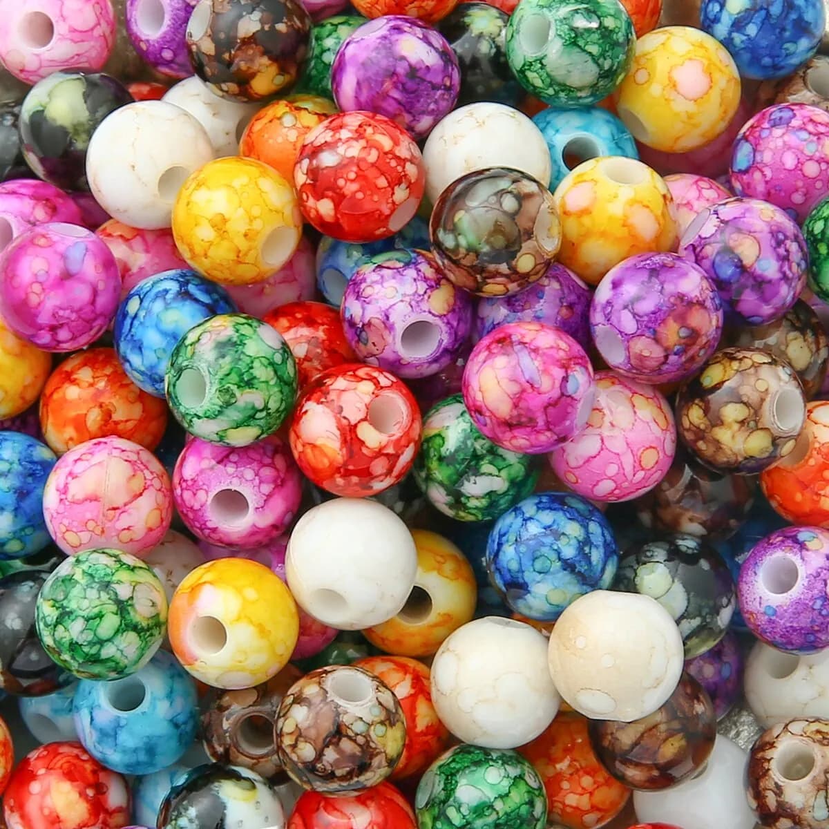 100 pezzi di fiore di cristallo circolare acrilico perline braccialetto fai da te collana orecchini bracciale accessori materiali