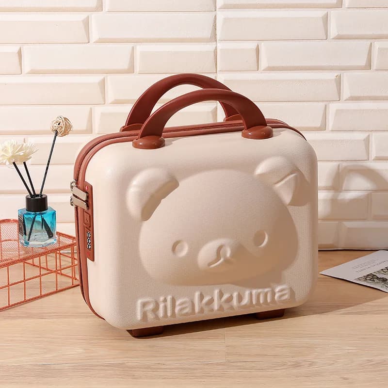 Custodia per cosmetici Lazy Bear Valigia portatile con blocco password Mini bagagli Scatola per cosmetici
