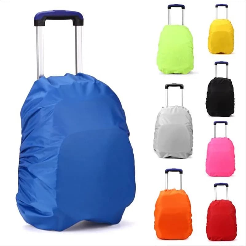 Children's Waterproof Backpack Rain Cover Outdoor Sports Night Cycling Safety Light Rain Bag 35L