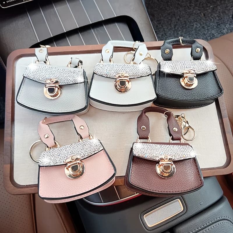 Creative minimalist luxury high-end handbag model car keychain mini wallet small-bag pendant keychain