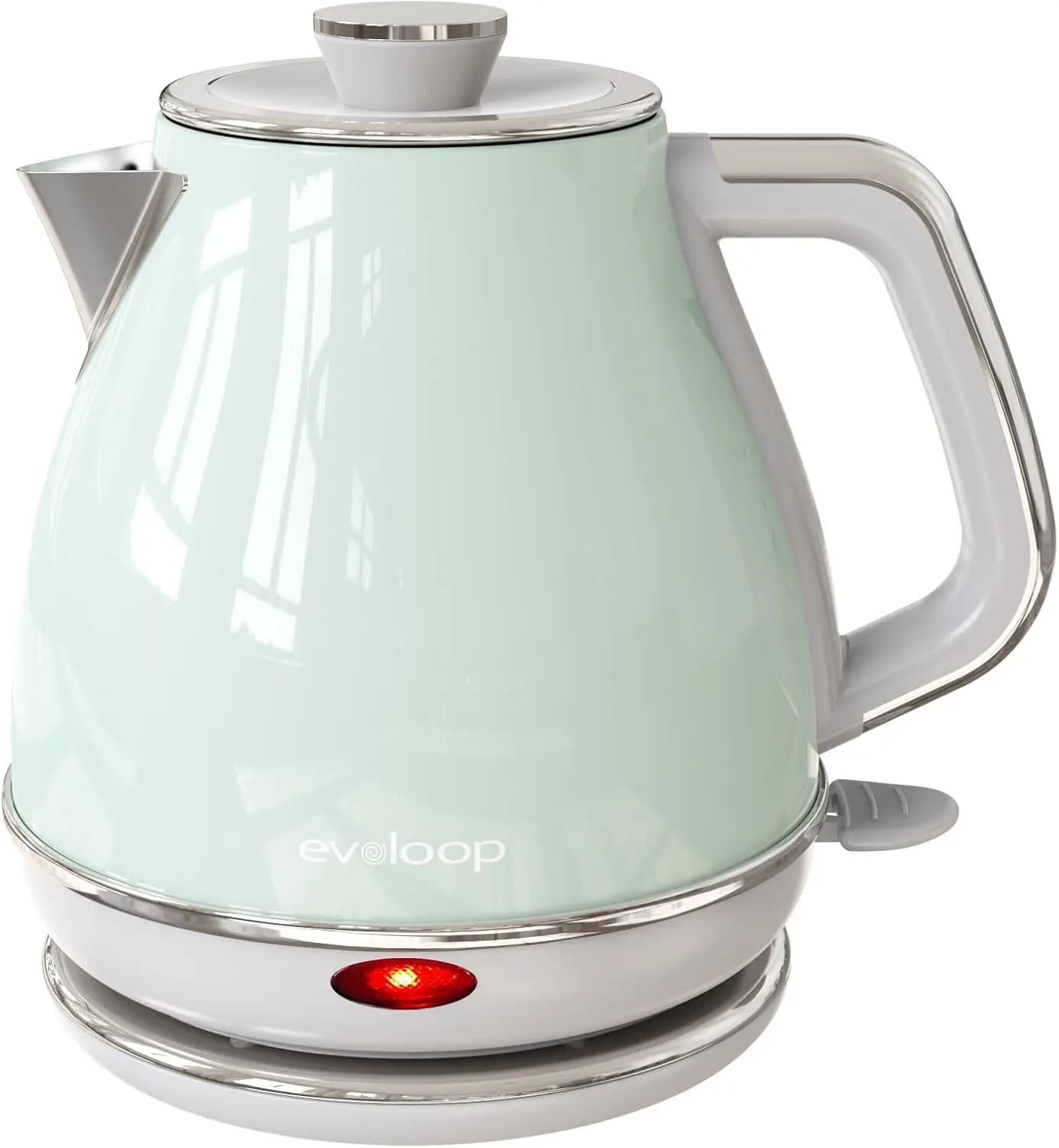 Electric tea kettle, 1500 W 1.0 L hot water kettle, small stainless steel back without BPA with automatic shutdown