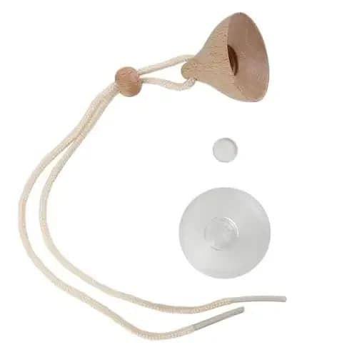 10 Pack 8ml Empty Glass Car Perfume Diffuser With Wooden Cone Cap And Rope Hanging Pendant For Aromatherapy