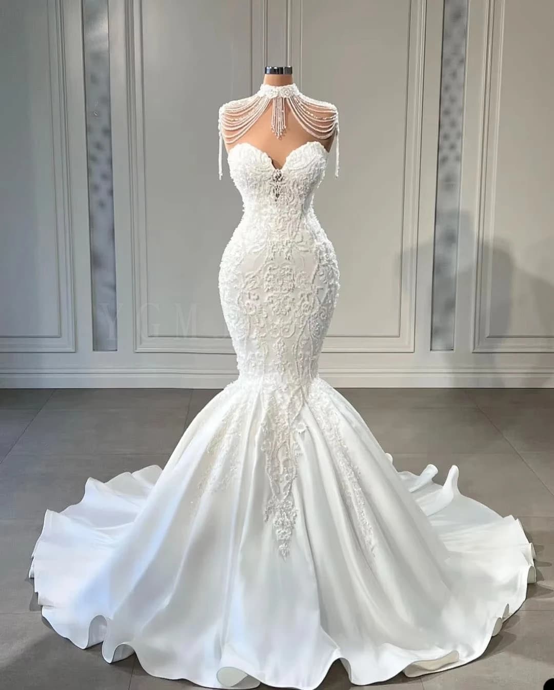 2025 Luxury Mermaid Wedding Dresses for Bride Sweetheart with Beads Applications African Wedding Dress Robes De Mari Custom