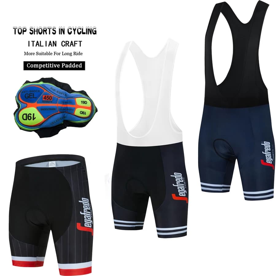 New Cycling Shorts 2026 with Bretelle, Gel Padding, for Men, Bicycle Sports Pants, MTB Uniforms, Cycling Clothing