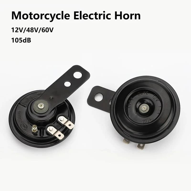 Clacson Elettrico per Moto 12V 1.5A 105dB, Altoparlanti Rotondi Universali Impermeabili, Clacson ad Alto Segnale per Accessori Bici e Scooter