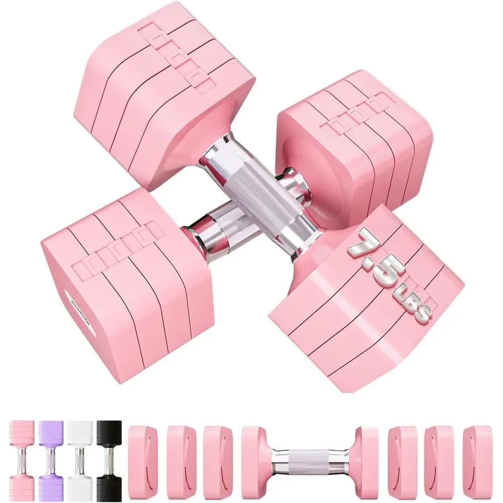 Set di Manubri Regolabili - 15-30 LBS per Uomini e Donne, Attrezzatura per Allenamento di Forza a Casa
