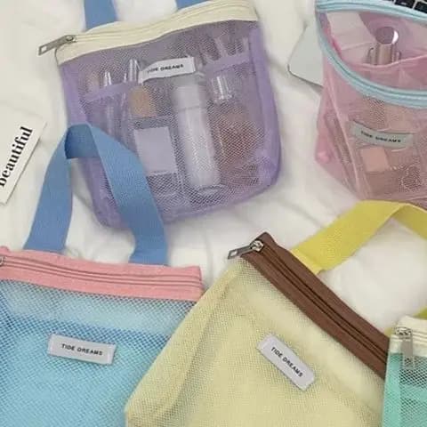 1PC Portable Network Makeup, Toiletry Bag, Travel Bag, Cosmetic Organizer, Shower and Body Wash Tools
