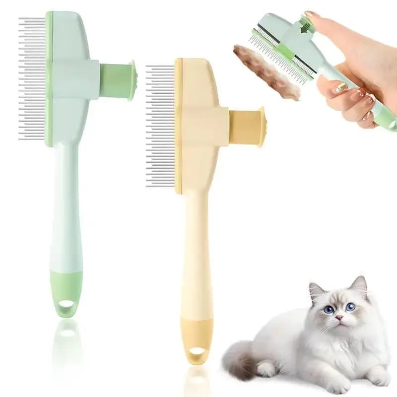 Spazzola autopulente per la rimozione dei peli di animali domestici per cani e gatti, spazzola massaggiante a un clic per sciogliere i nodi, accessori per animali domestici