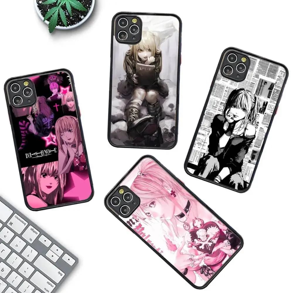Anime Misa D-Death N-Note Matte Transparent Phone Cover For iPhone Case 16 15 14 13 12 11 Pro Max X XS Max Plus