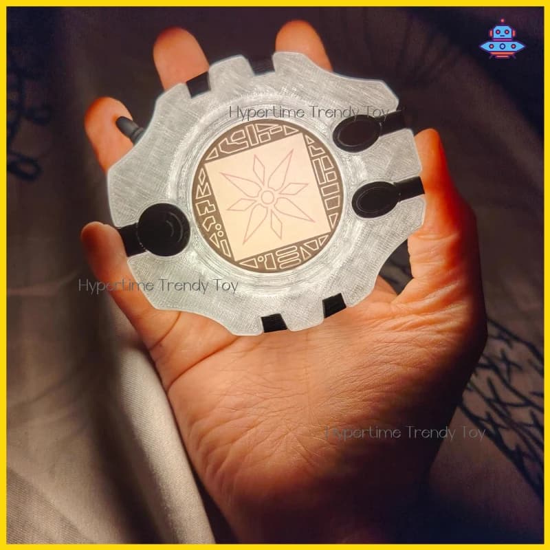 Digimon Digivice Holy Symbol Glowing Fridge Magnet Keychain Trendy Pendant Night Light Figure Model Trendy Toy Surprise Gift