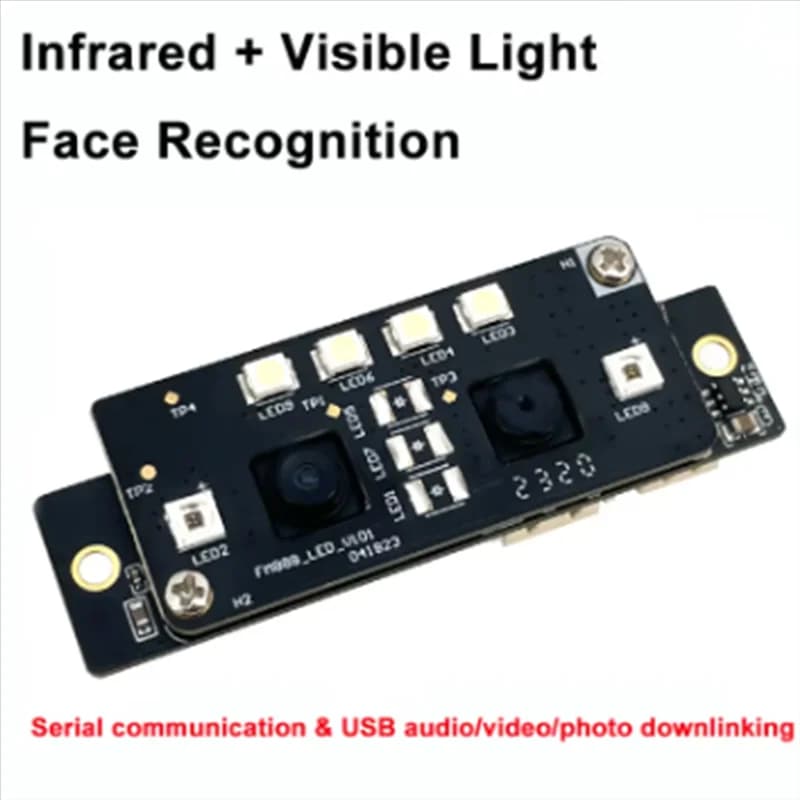 AC57-Face Modulo di riconoscimento HLK-FM888 Telecamera binoculare 3D Rilevazione live Citofono visivo Serratura intelligente Audio e video USB