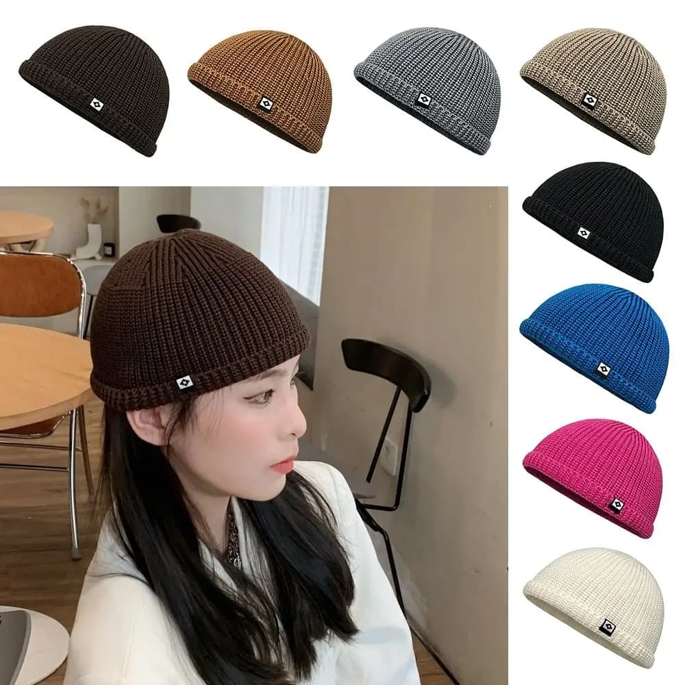 Soft Knitted Hat Thickened Hip Hop Hat Autumn Winter Hat Windproof Ear Protection Skullies Beanies Cap Outdoor